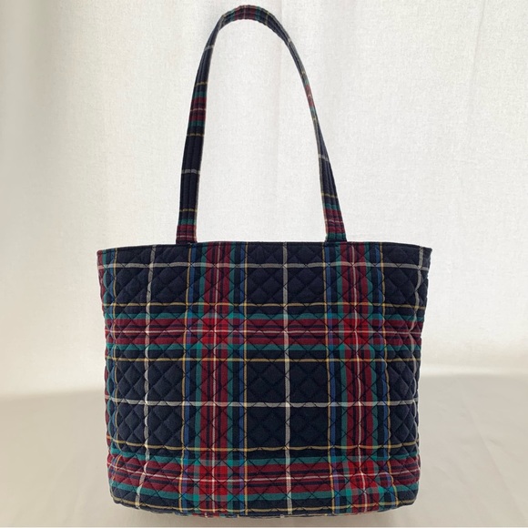 Vera Bradley Small Vera Tote Bag in Tartan Plaid Scottie Dog - Picture 7 of 16